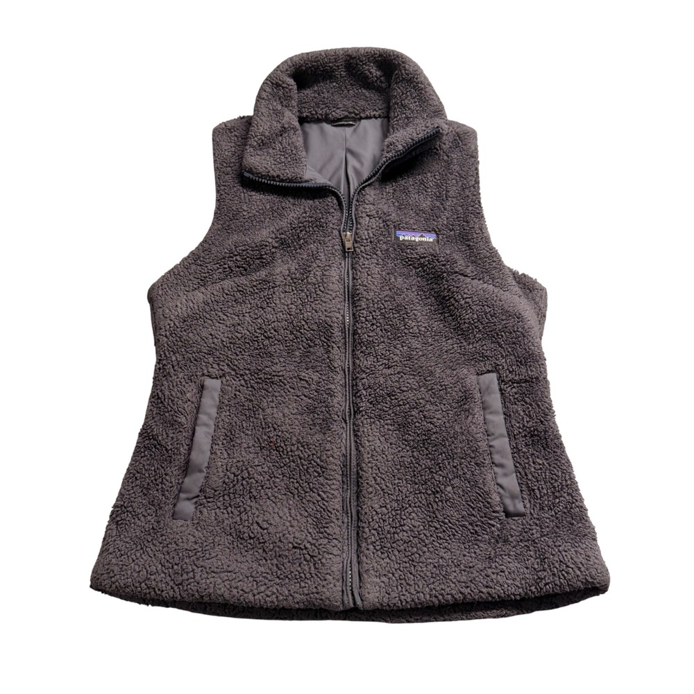 Patagonia Los Gatos Fleece Vest Grey Smolder Blue Full Zip Mens Size XS